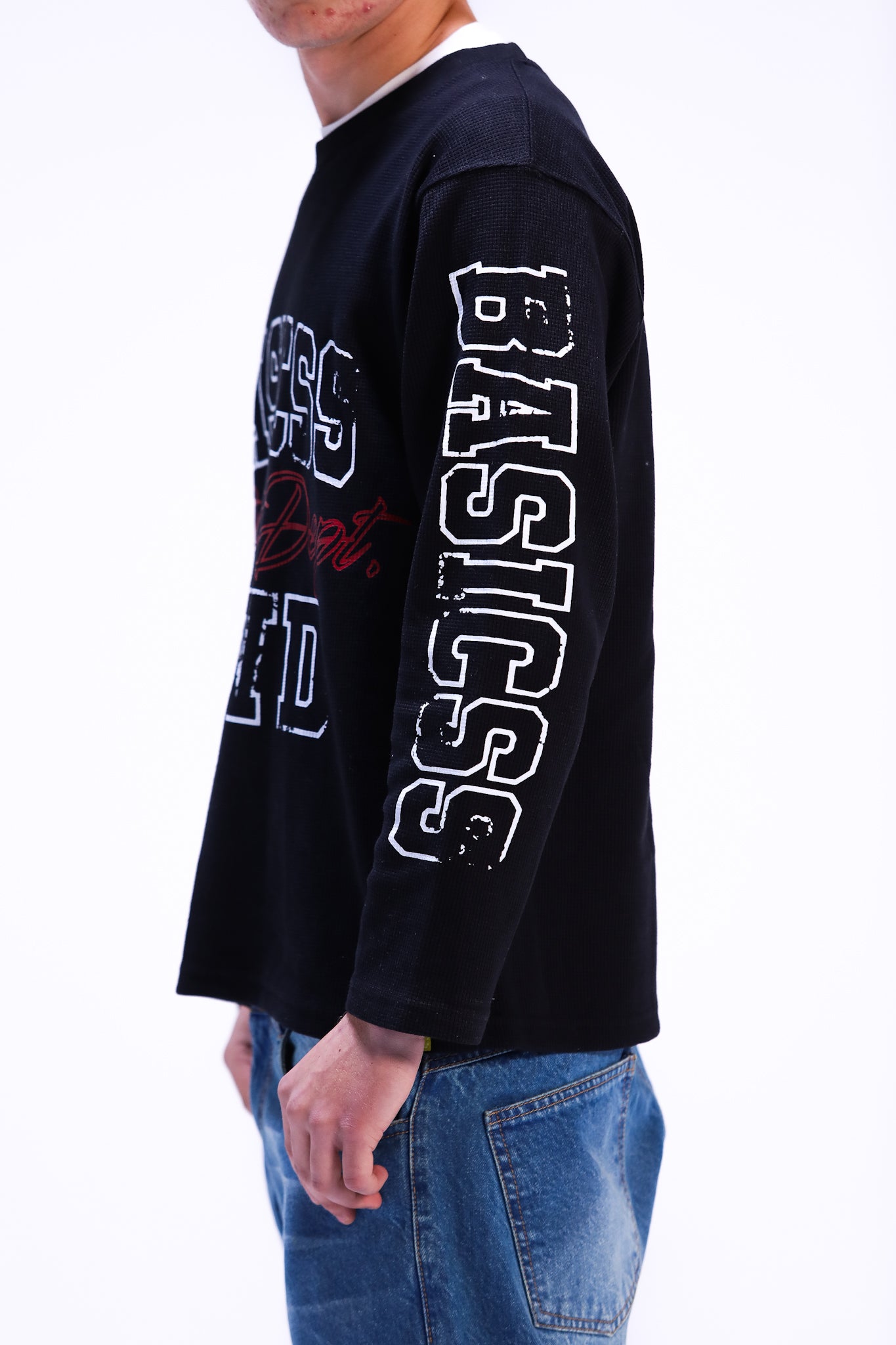 Waffle long-sleeve jersey