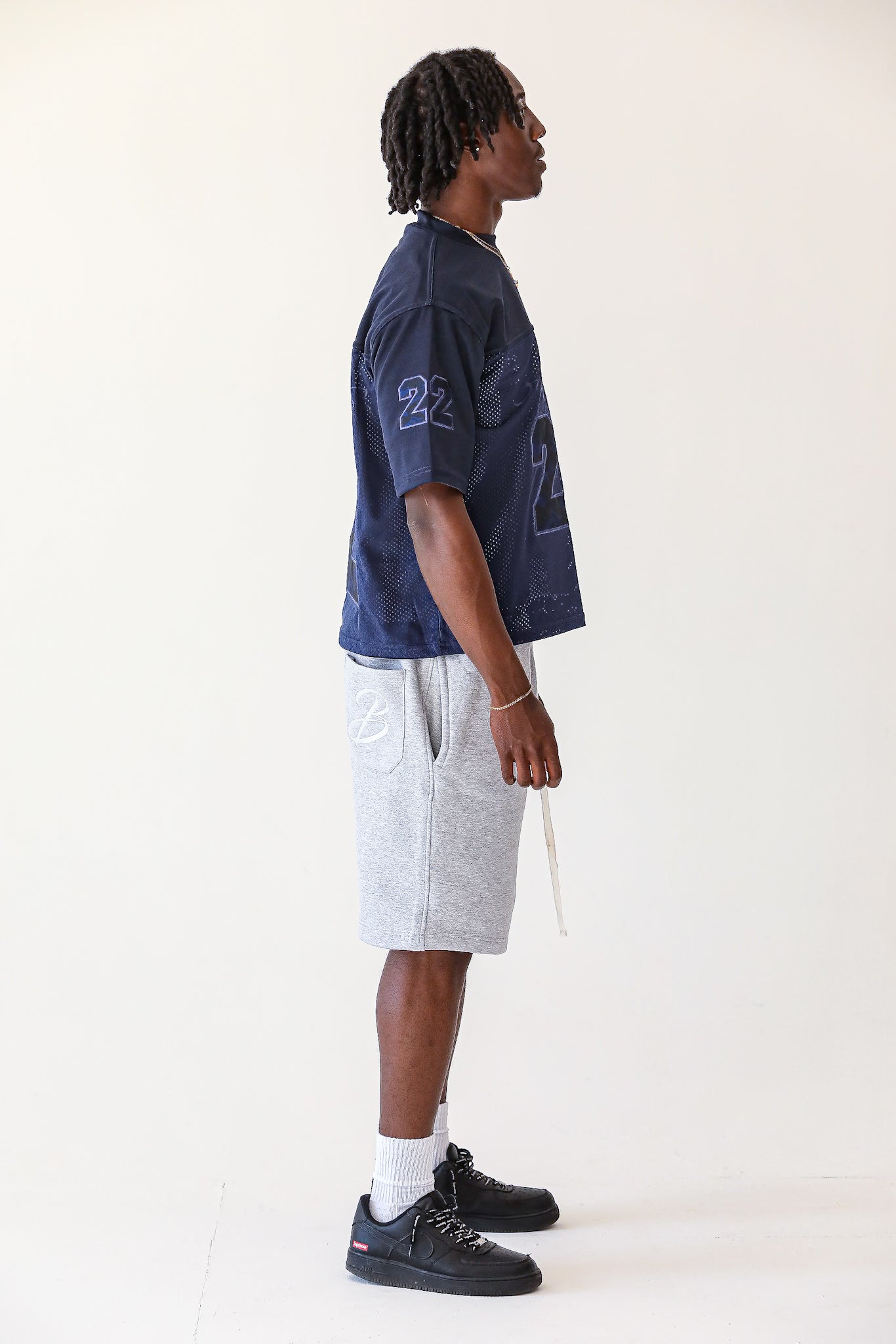 Navy Blue 22 Camo Jersey